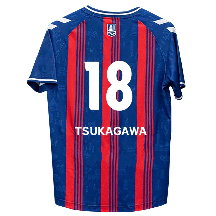 Danxen Dames Koki Tsukagawa #18 Blauw Rood Wit Thuisshirt Thuistenue 2026/27 T-Shirt