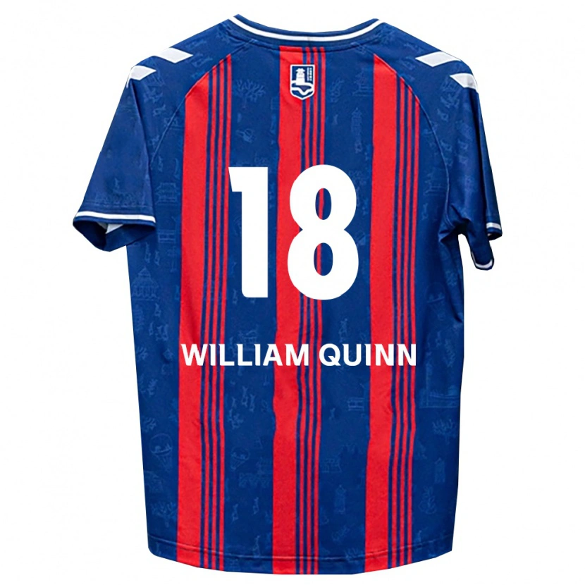 Danxen Dames Max William Quinn #18 Blauw Rood Wit Thuisshirt Thuistenue 2026/27 T-Shirt