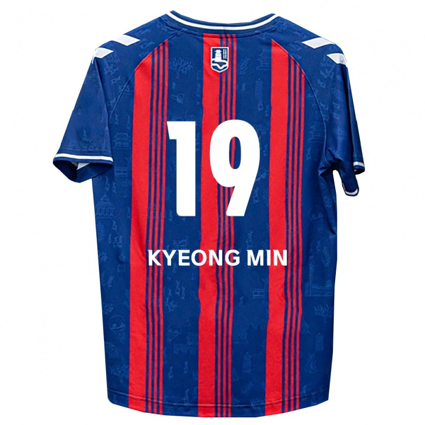 Danxen Dames Kyeong-Min Kim #19 Blauw Rood Wit Thuisshirt Thuistenue 2026/27 T-Shirt