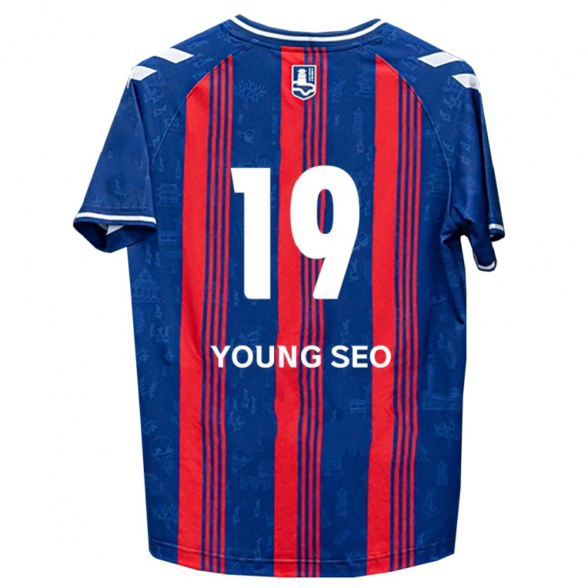 Danxen Dames Young-Seo Lee #19 Blauw Rood Wit Thuisshirt Thuistenue 2026/27 T-Shirt