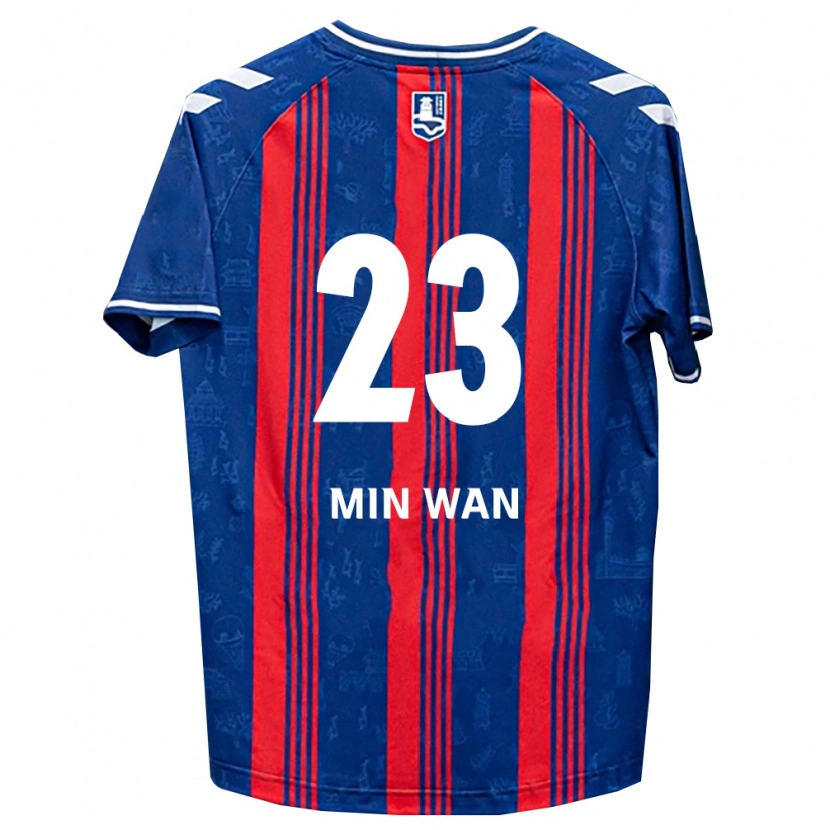 Danxen Dames Min-Wan Kang #23 Blauw Rood Wit Thuisshirt Thuistenue 2026/27 T-Shirt