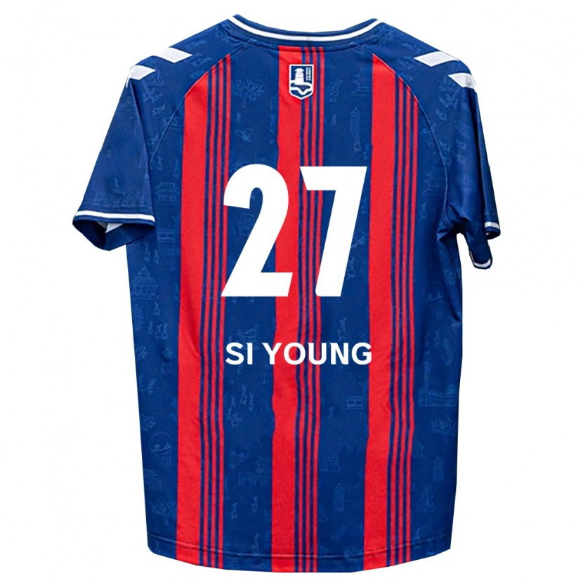 Danxen Dames Si-Young Lee #27 Blauw Rood Wit Thuisshirt Thuistenue 2026/27 T-Shirt