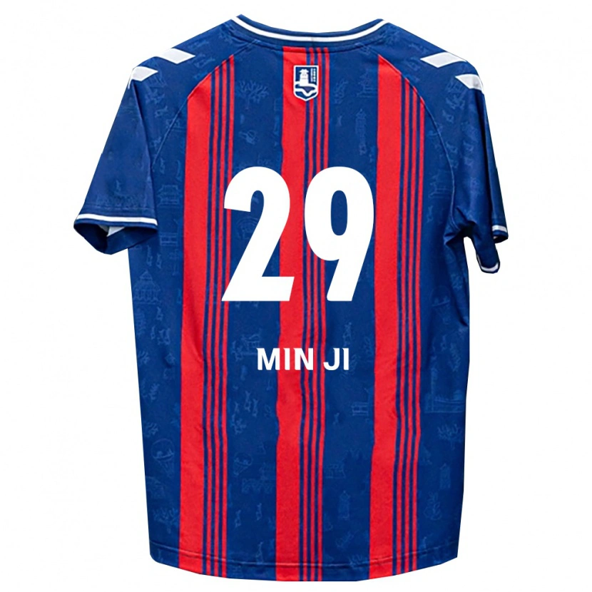 Danxen Dames Min-Ji Jeon #29 Blauw Rood Wit Thuisshirt Thuistenue 2026/27 T-Shirt