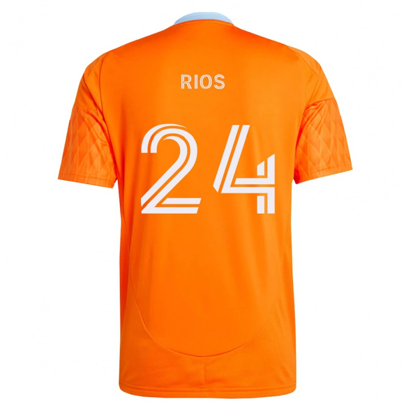 Danxen Dames Paolo Ríos #24 Oranje Wit Thuisshirt Thuistenue 2026/27 T-Shirt