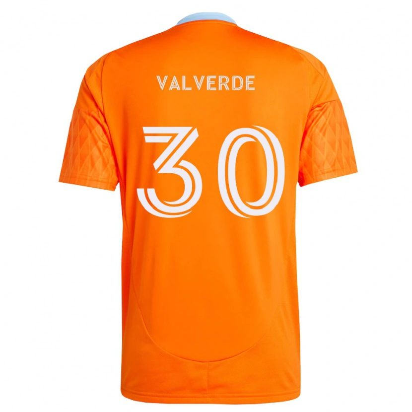 Danxen Dames Jefferson Valverde #30 Oranje Wit Thuisshirt Thuistenue 2026/27 T-Shirt