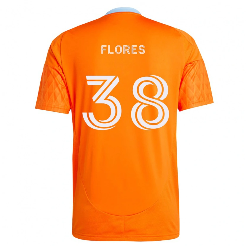 Danxen Dames Omar Flores #38 Oranje Wit Thuisshirt Thuistenue 2026/27 T-Shirt