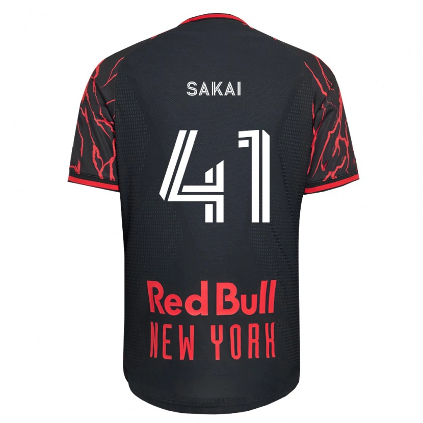 Danxen Dames Shunya Sakai #41 Rood Zwart Wit Thuisshirt Thuistenue 2026/27 T-Shirt