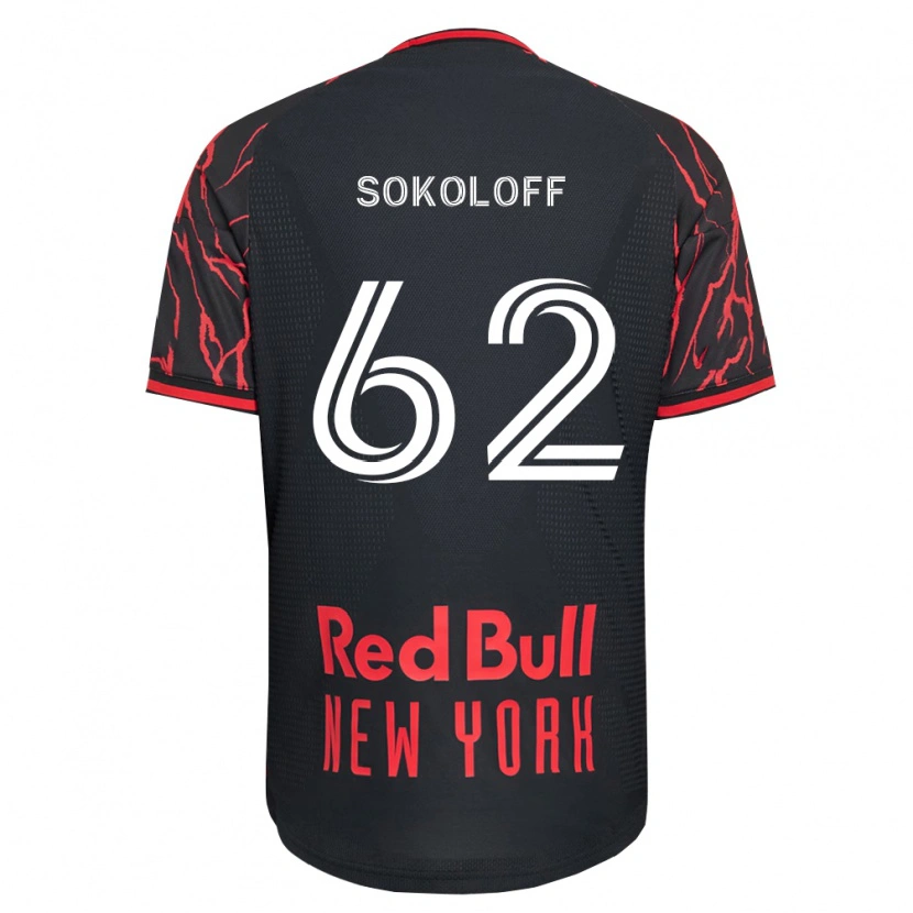 Danxen Dames Paul Sokoloff #62 Rood Zwart Wit Thuisshirt Thuistenue 2026/27 T-Shirt