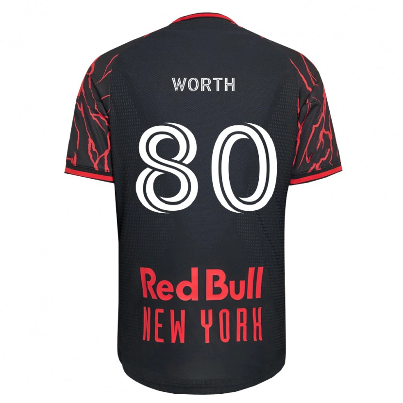 Danxen Dames Nate Worth #80 Rood Zwart Wit Thuisshirt Thuistenue 2026/27 T-Shirt