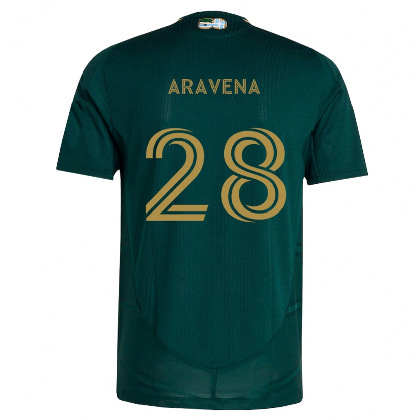 Danxen Dames Alexander Aravena #28 Donkergroen Bruin Thuisshirt Thuistenue 2026/27 T-Shirt