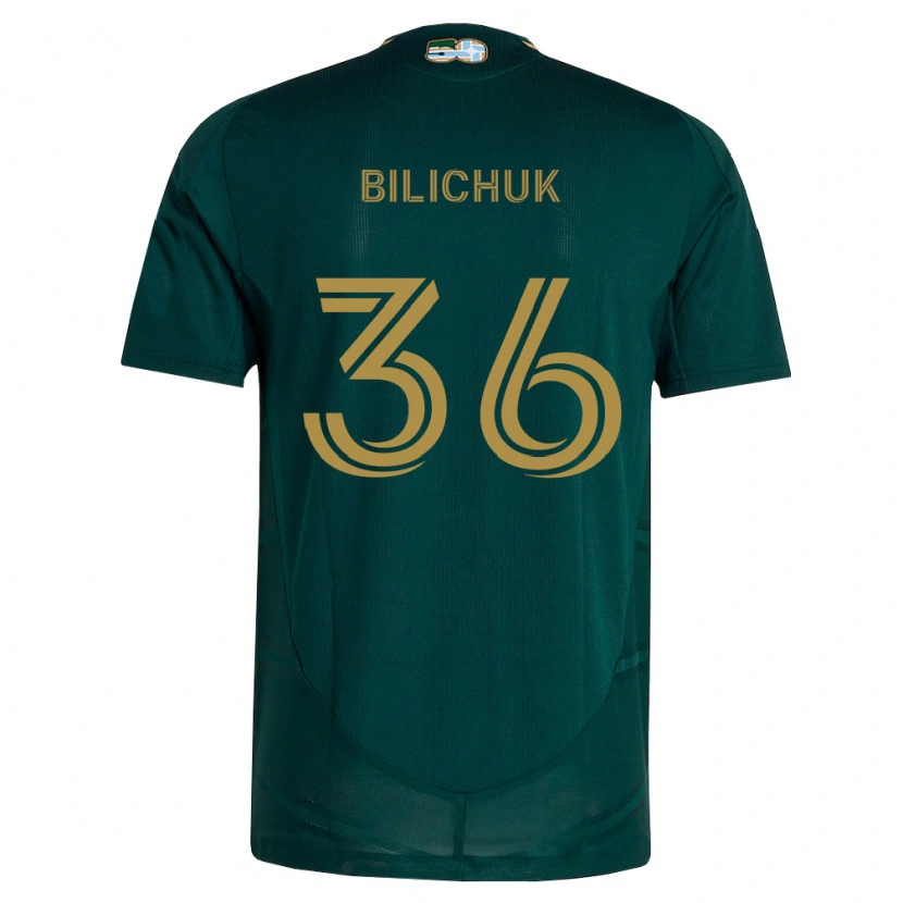 Danxen Dames Ryan Bilichuk #36 Donkergroen Bruin Thuisshirt Thuistenue 2026/27 T-Shirt