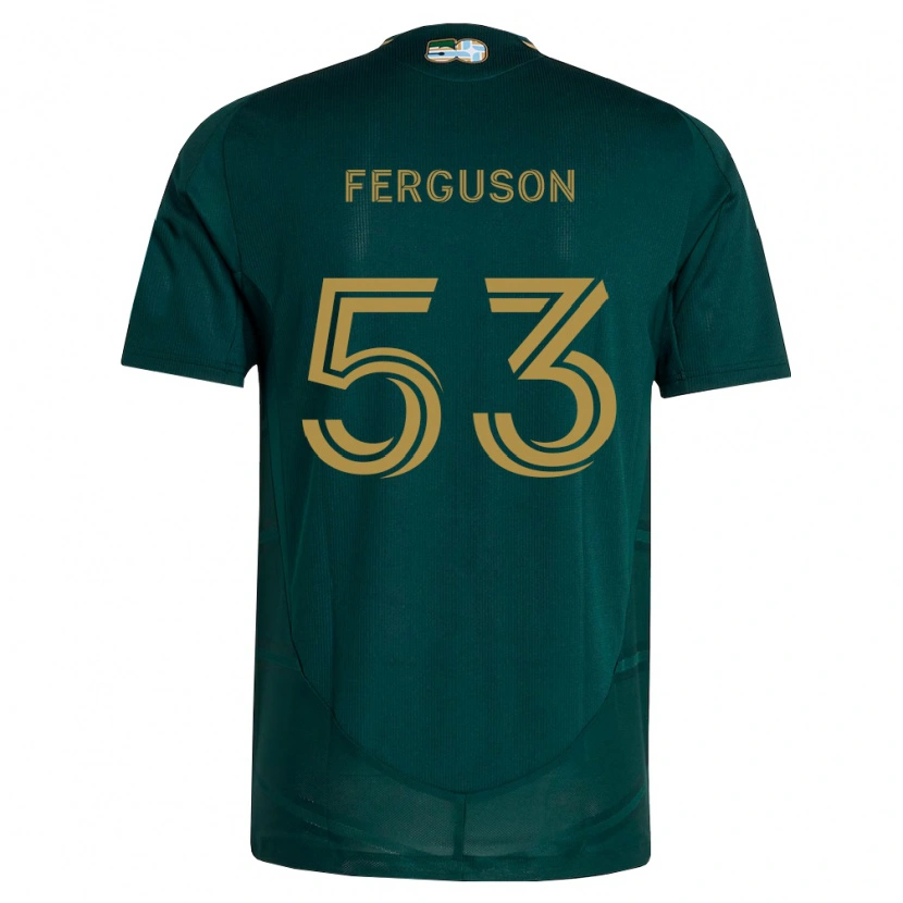 Danxen Dames Connor Ferguson #53 Donkergroen Bruin Thuisshirt Thuistenue 2026/27 T-Shirt
