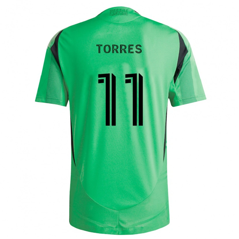 Danxen Dames Facundo Torres #11 Smaragdgroen Zwart Thuisshirt Thuistenue 2026/27 T-Shirt