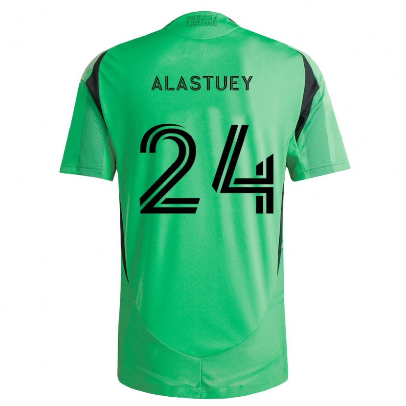 Danxen Dames Jorge Alastuey #24 Smaragdgroen Zwart Thuisshirt Thuistenue 2026/27 T-Shirt