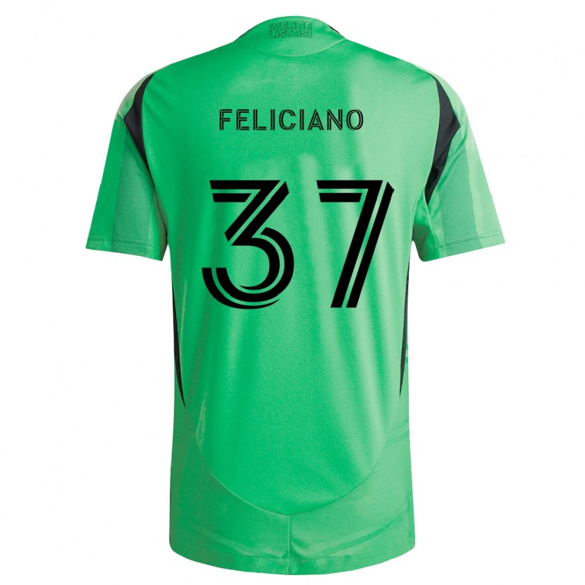 Danxen Dames Erick Feliciano #37 Smaragdgroen Zwart Thuisshirt Thuistenue 2026/27 T-Shirt