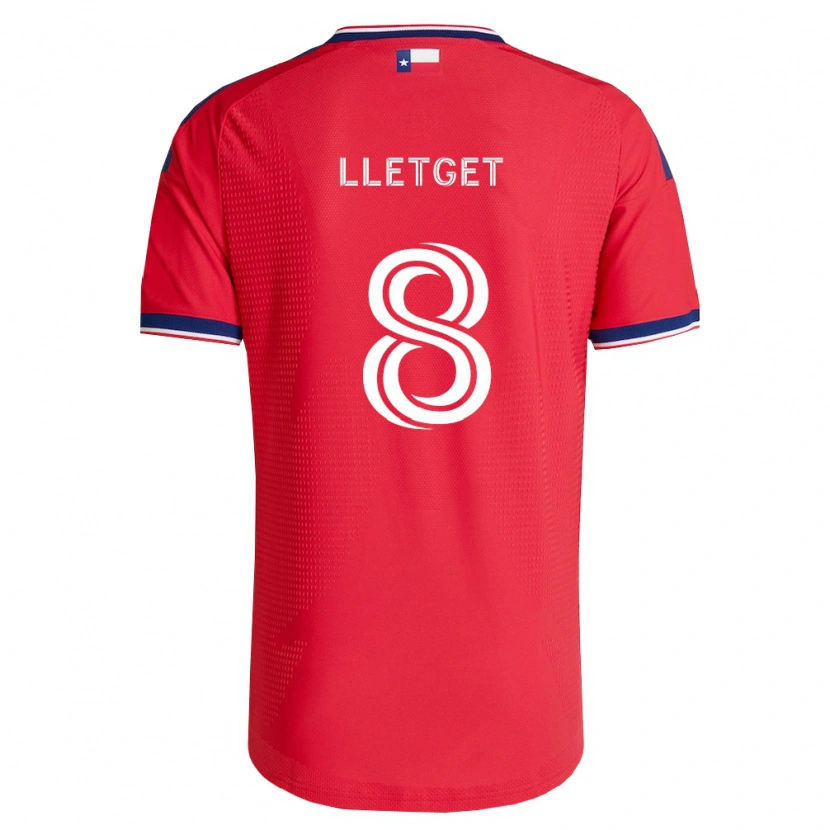 Danxen Dames Sebastian Lletget #8 Rood Blauw Wit Thuisshirt Thuistenue 2026/27 T-Shirt