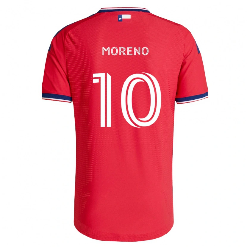 Danxen Dames Santiago Moreno #10 Rood Blauw Wit Thuisshirt Thuistenue 2026/27 T-Shirt