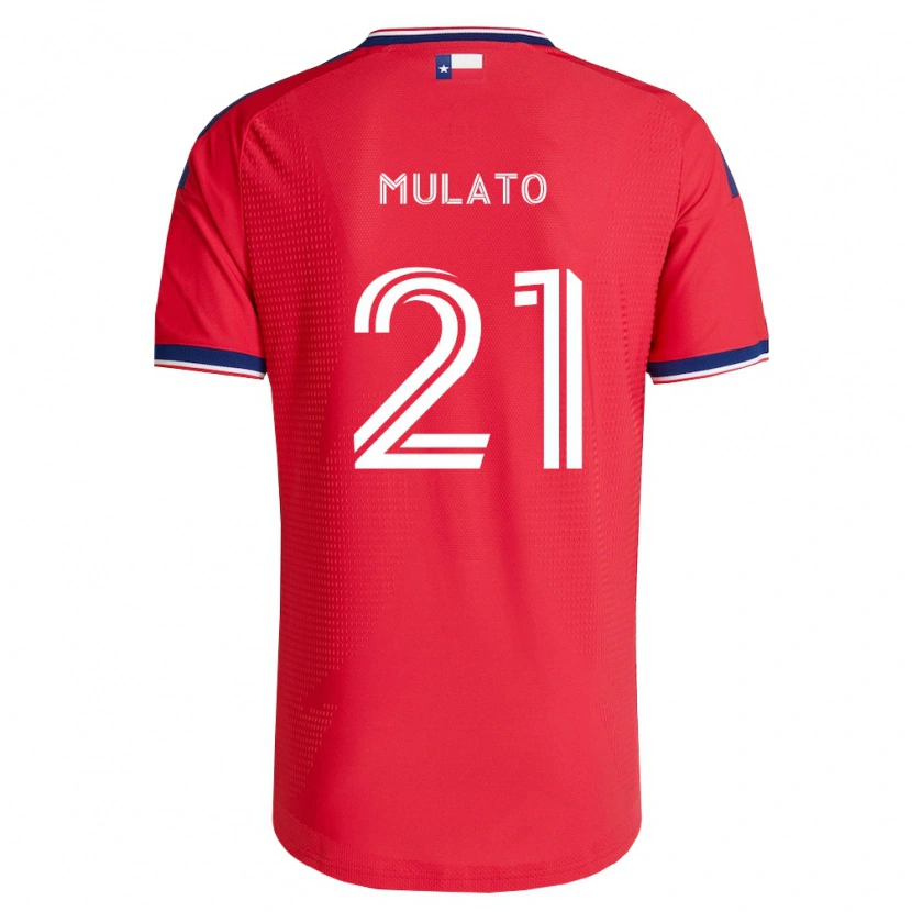 Danxen Dames José Mulato #21 Rood Blauw Wit Thuisshirt Thuistenue 2026/27 T-Shirt