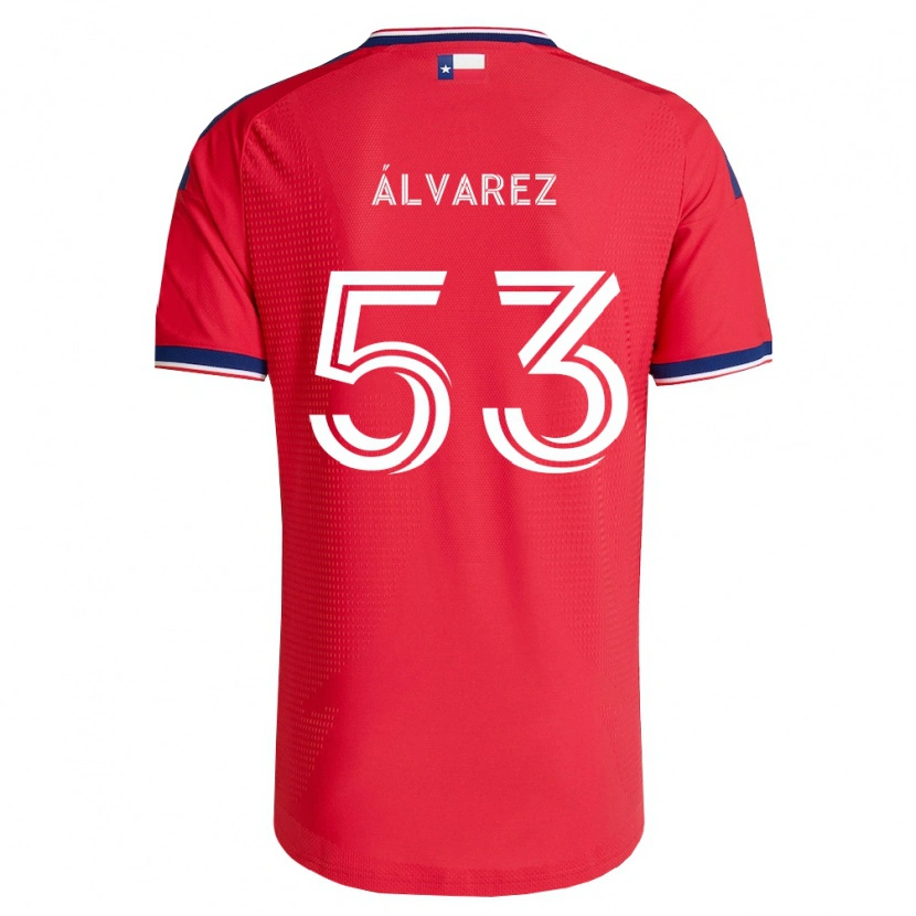 Danxen Dames Giomar Álvarez #53 Rood Blauw Wit Thuisshirt Thuistenue 2026/27 T-Shirt