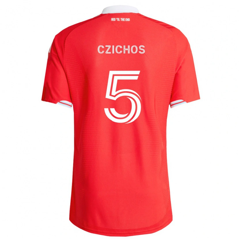 Danxen Dames Rafael Czichos #5 Rood Diep Blauw Wit Thuisshirt Thuistenue 2026/27 T-Shirt