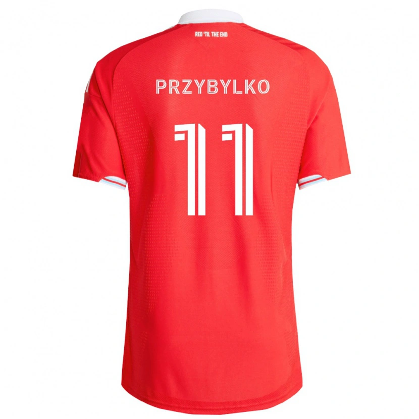 Danxen Dames Kacper Przybylko #11 Rood Diep Blauw Wit Thuisshirt Thuistenue 2026/27 T-Shirt