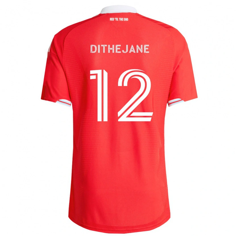 Danxen Dames Puso Dithejane #12 Rood Diep Blauw Wit Thuisshirt Thuistenue 2026/27 T-Shirt
