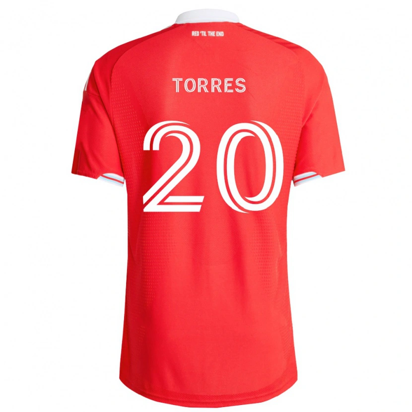 Danxen Dames Jairo Torres #20 Rood Diep Blauw Wit Thuisshirt Thuistenue 2026/27 T-Shirt