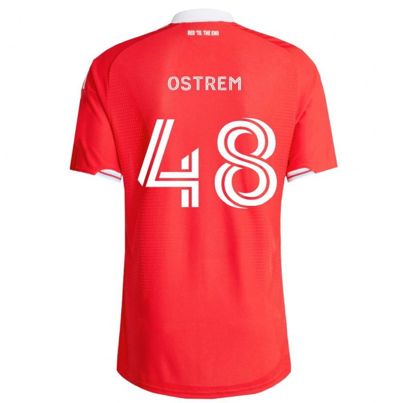 Danxen Dames Charlie Ostrem #48 Rood Diep Blauw Wit Thuisshirt Thuistenue 2026/27 T-Shirt