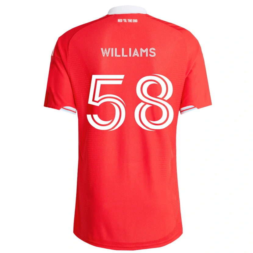 Danxen Dames Brody Williams #58 Rood Diep Blauw Wit Thuisshirt Thuistenue 2026/27 T-Shirt