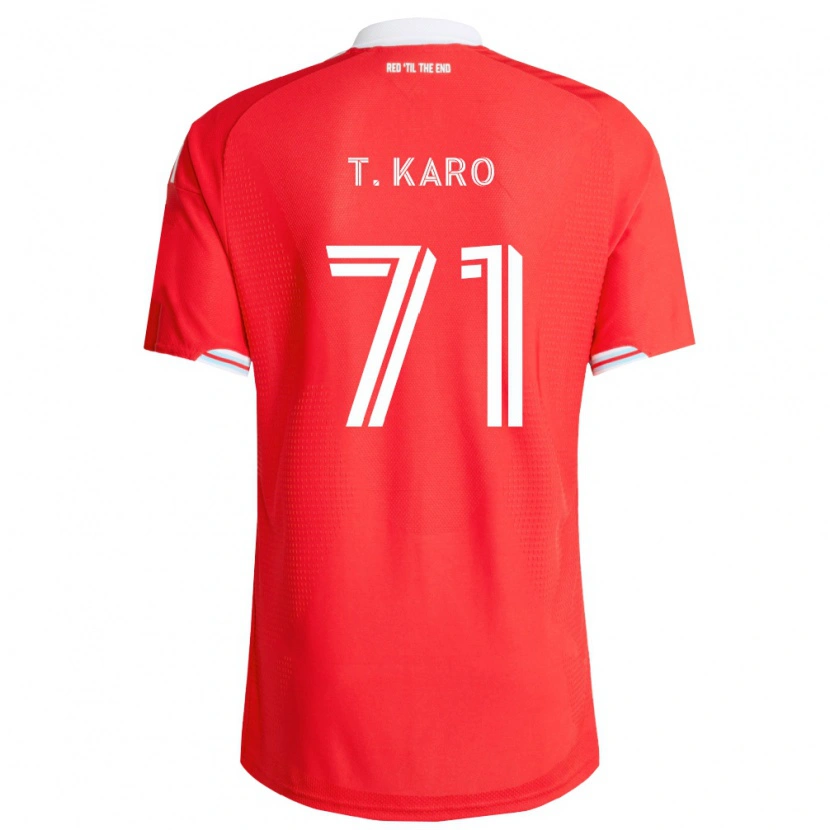 Danxen Dames David Tchétchao Karo #71 Rood Diep Blauw Wit Thuisshirt Thuistenue 2026/27 T-Shirt