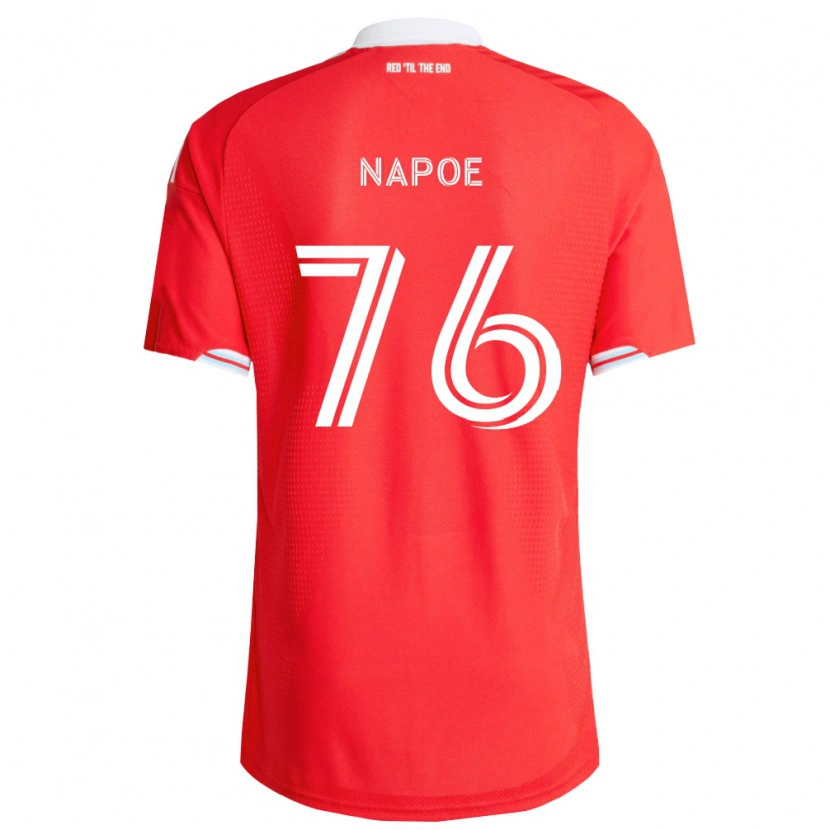 Danxen Dames Milan Napoe #76 Rood Diep Blauw Wit Thuisshirt Thuistenue 2026/27 T-Shirt