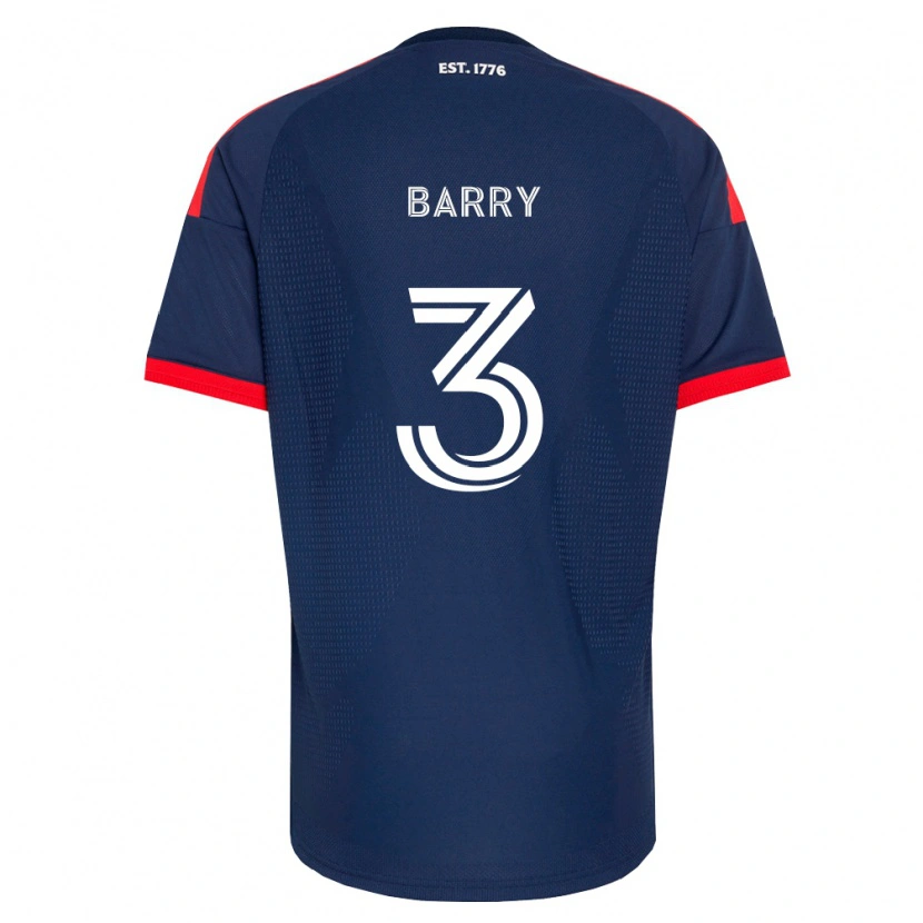 Danxen Dames Hesron Barry #3 Koninklijk Blauw Rood Wit Thuisshirt Thuistenue 2026/27 T-Shirt