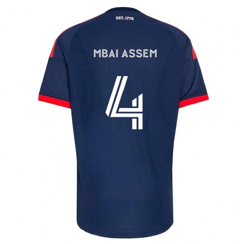 Danxen Dames Chris Mbaï-Assem #4 Koninklijk Blauw Rood Wit Thuisshirt Thuistenue 2026/27 T-Shirt