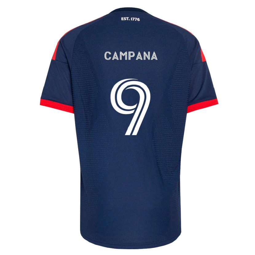 Danxen Dames Leonardo Campana #9 Koninklijk Blauw Rood Wit Thuisshirt Thuistenue 2026/27 T-Shirt