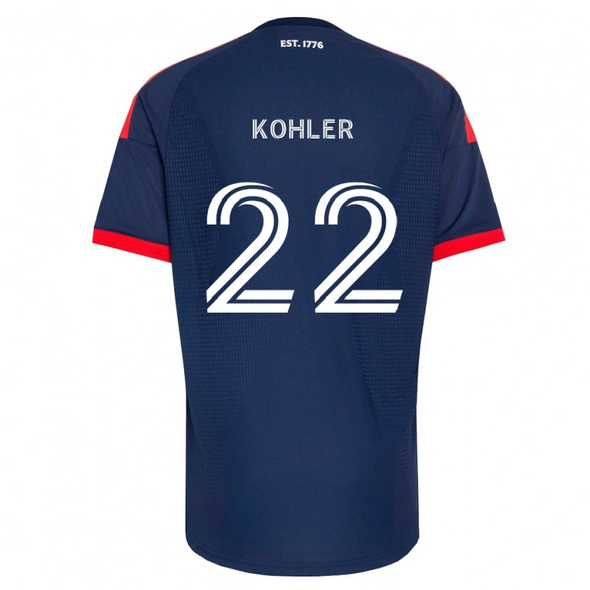 Danxen Dames Ethan Kohler #22 Koninklijk Blauw Rood Wit Thuisshirt Thuistenue 2026/27 T-Shirt