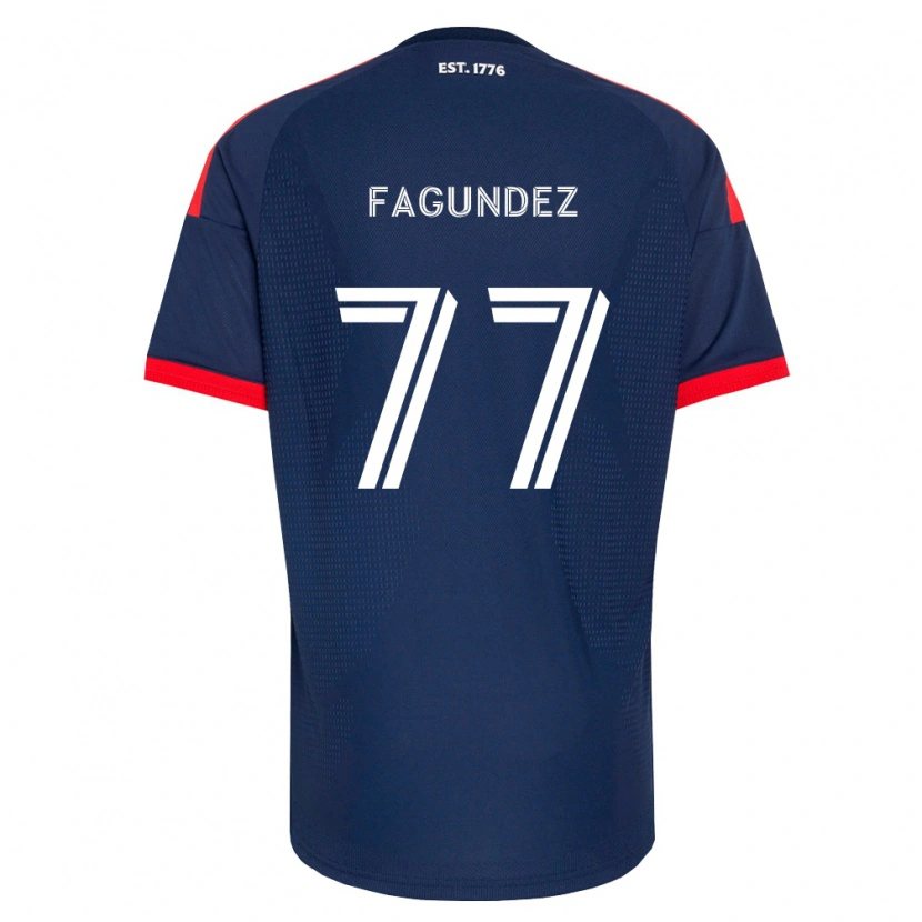 Danxen Dames Diego Fagúndez #77 Koninklijk Blauw Rood Wit Thuisshirt Thuistenue 2026/27 T-Shirt