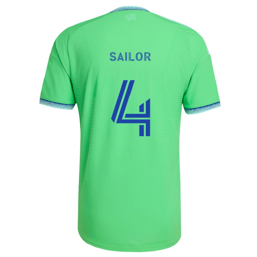 Danxen Dames Ryan Sailor #4 Groen Lichtblauw Thuisshirt Thuistenue 2026/27 T-Shirt