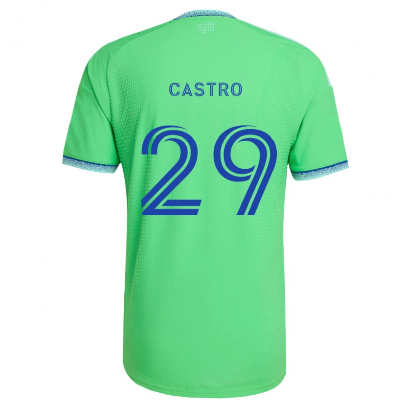 Danxen Dames Jacob Castro #29 Groen Lichtblauw Thuisshirt Thuistenue 2026/27 T-Shirt