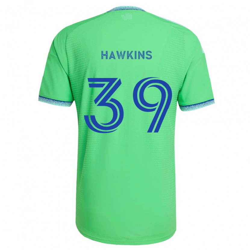 Danxen Dames Stuart Hawkins #39 Groen Lichtblauw Thuisshirt Thuistenue 2026/27 T-Shirt