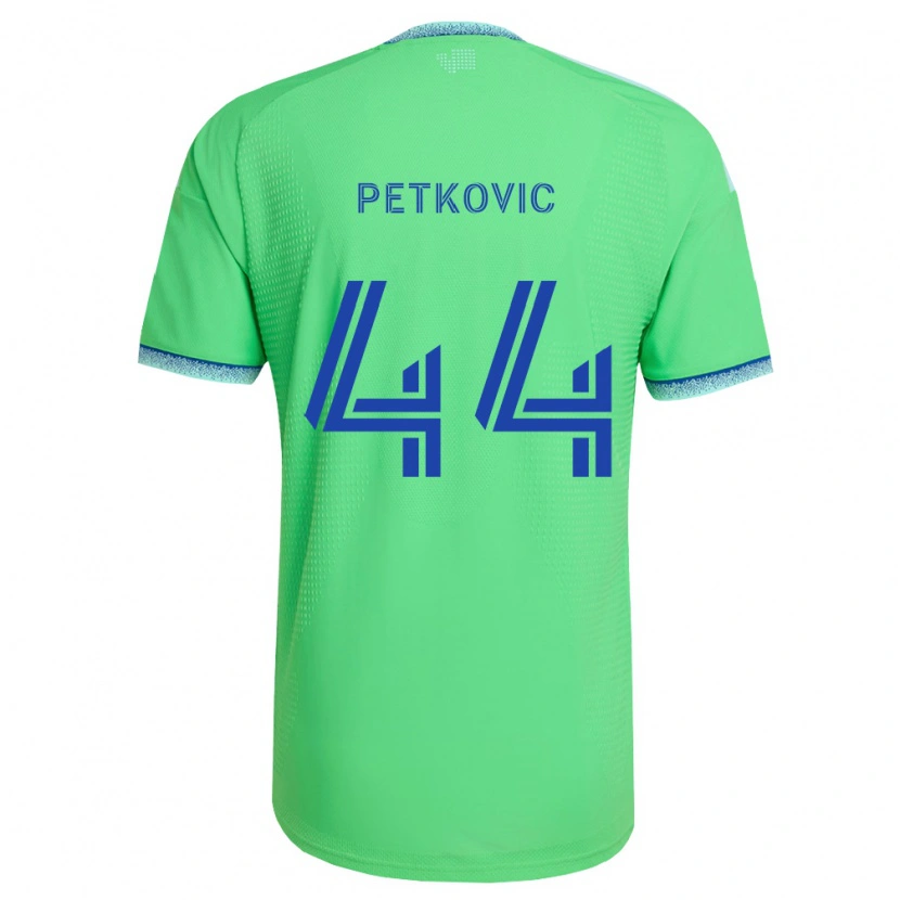 Danxen Dames Nikola Petković #44 Groen Lichtblauw Thuisshirt Thuistenue 2026/27 T-Shirt