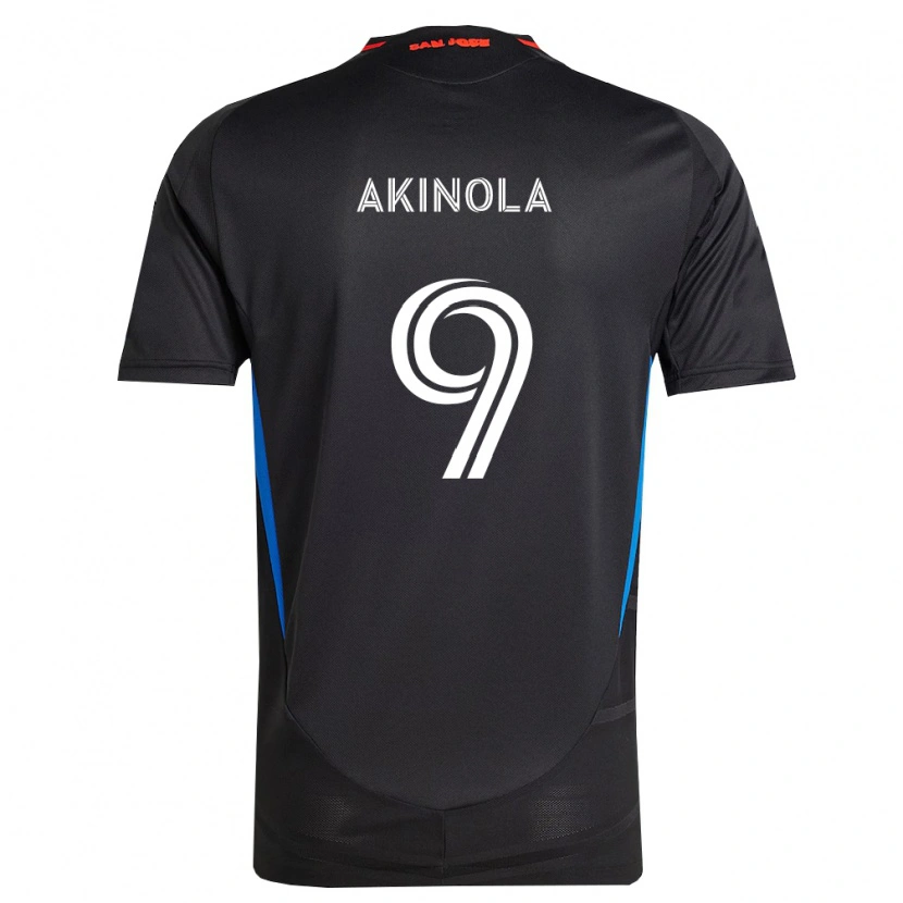 Danxen Dames Ayo Akinola #9 Blauw Wit Zwart Thuisshirt Thuistenue 2026/27 T-Shirt