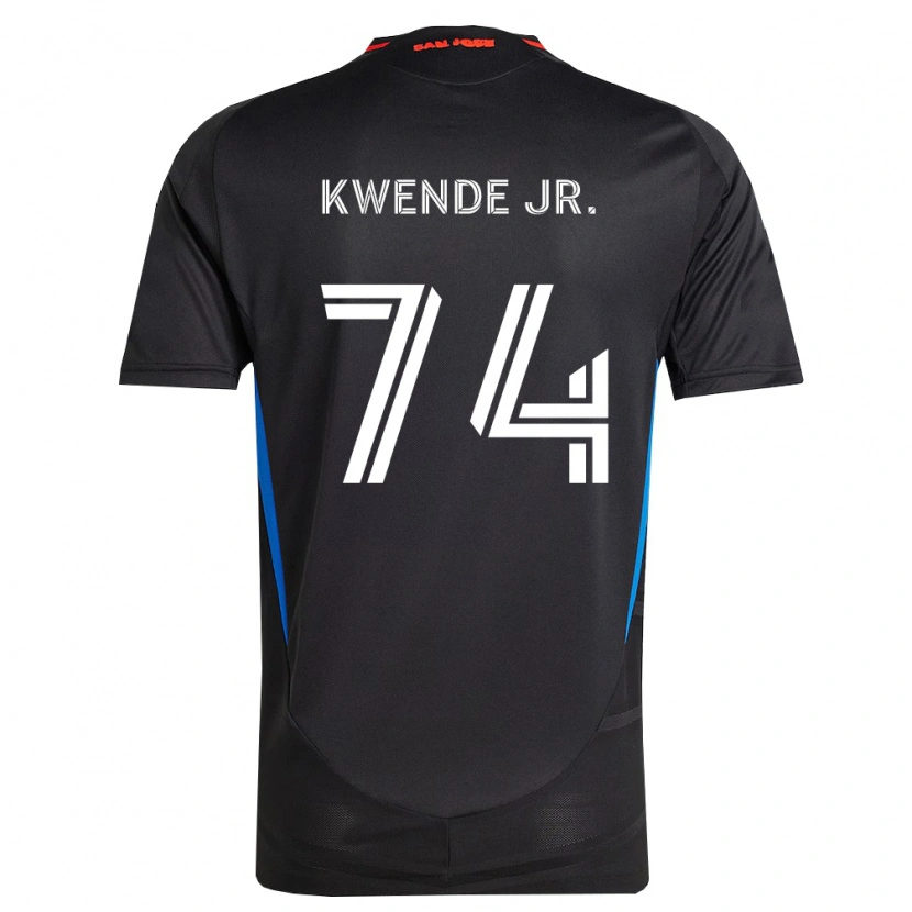 Danxen Dames Martin Kwende Jr. #74 Blauw Wit Zwart Thuisshirt Thuistenue 2026/27 T-Shirt