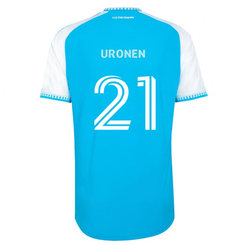 Danxen Dames Jere Uronen #21 Hemelsblauw Wit Zwart Thuisshirt Thuistenue 2026/27 T-Shirt
