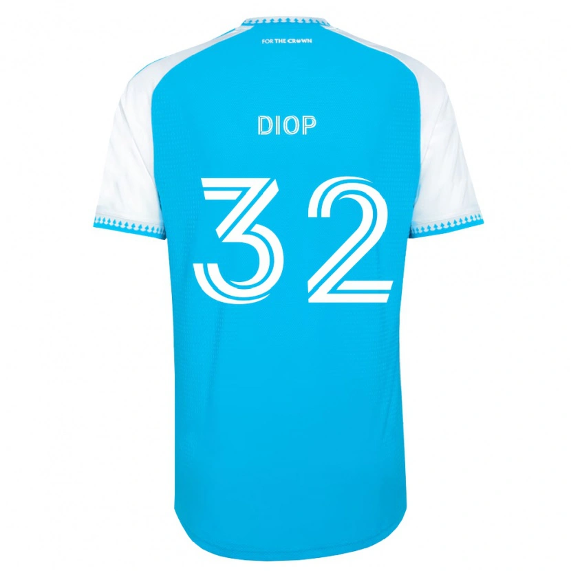 Danxen Dames Hamady Diop #32 Hemelsblauw Wit Zwart Thuisshirt Thuistenue 2026/27 T-Shirt