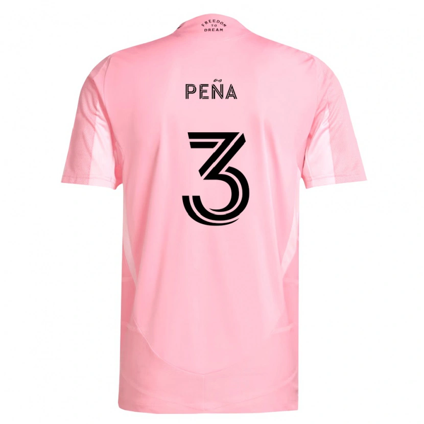Danxen Dames Luciano Pena #3 Roze Zwart Thuisshirt Thuistenue 2026/27 T-Shirt