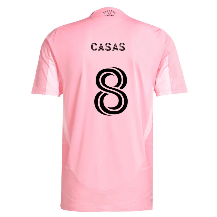 Danxen Dames Pep Casas #8 Roze Zwart Thuisshirt Thuistenue 2026/27 T-Shirt