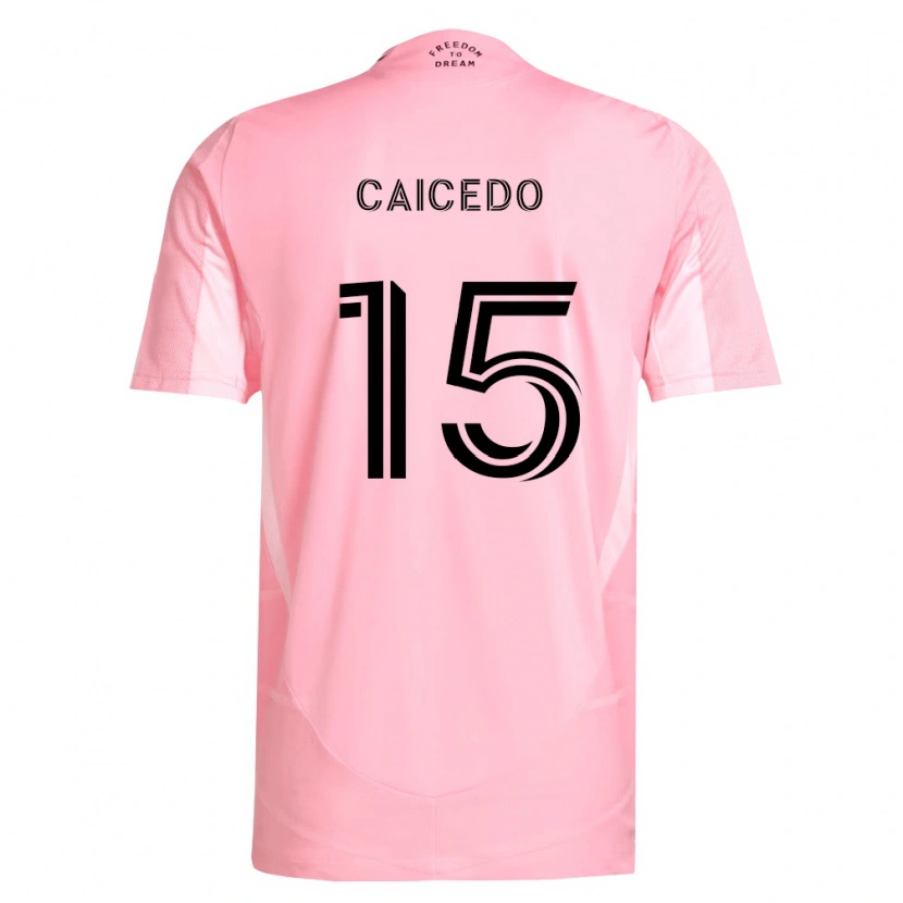 Danxen Dames Fricio Caicedo #15 Roze Zwart Thuisshirt Thuistenue 2026/27 T-Shirt