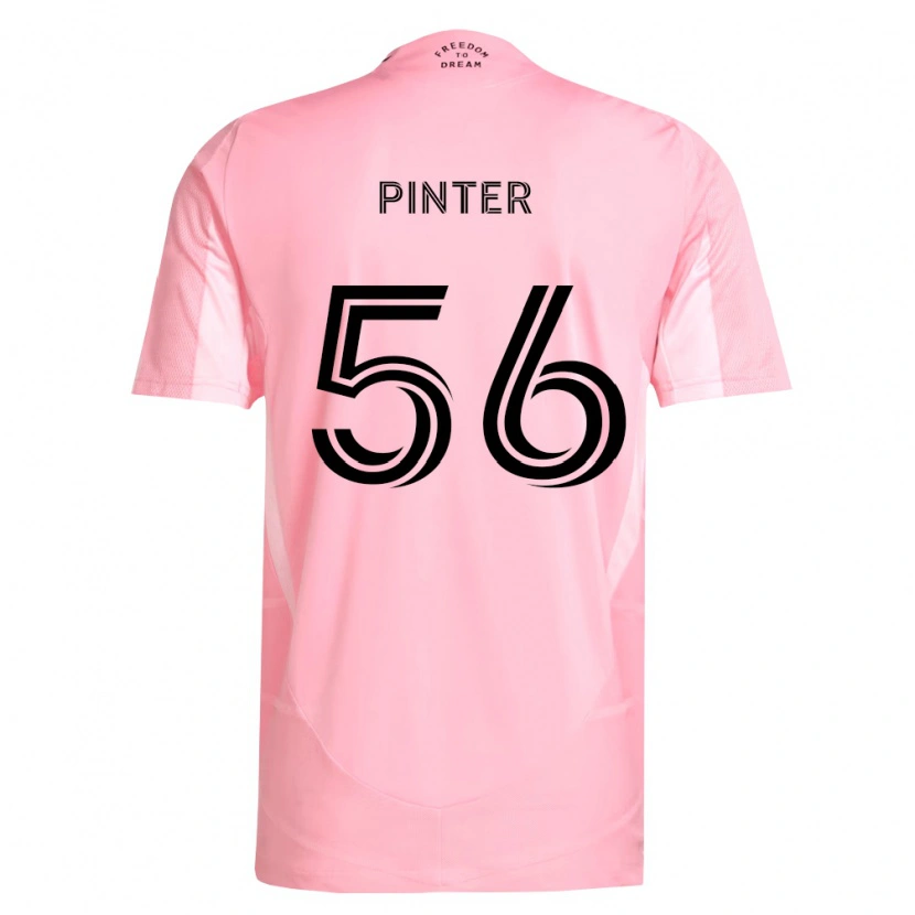 Danxen Dames Dániel Pintér #56 Roze Zwart Thuisshirt Thuistenue 2026/27 T-Shirt