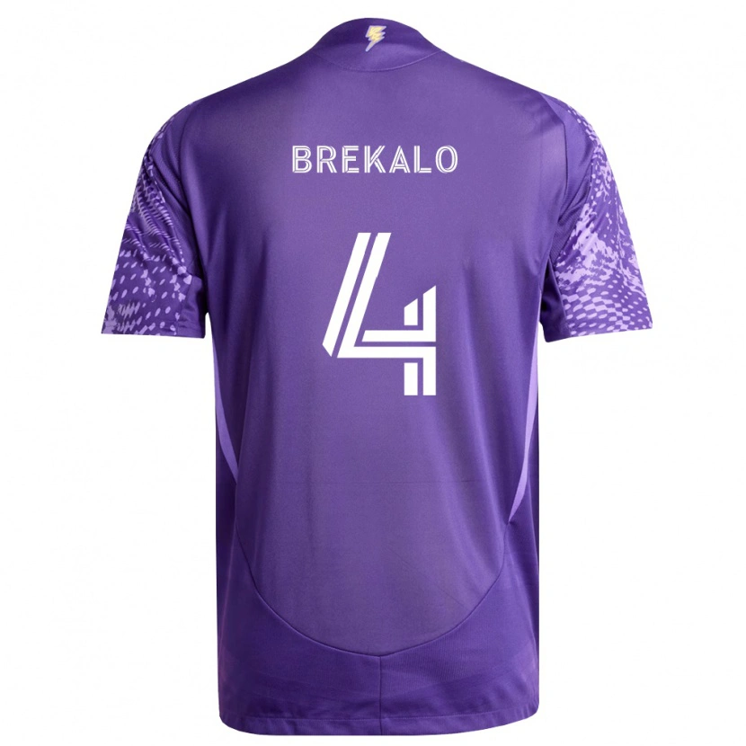 Danxen Dames David Brekalo #4 Paars Wit Thuisshirt Thuistenue 2026/27 T-Shirt