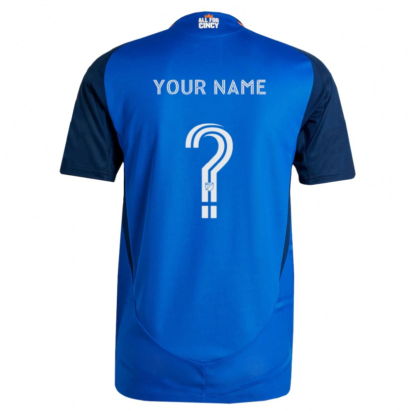 Danxen Dames Uw Naam #0 Koninklijk Blauw Oranje Thuisshirt Thuistenue 2026/27 T-Shirt